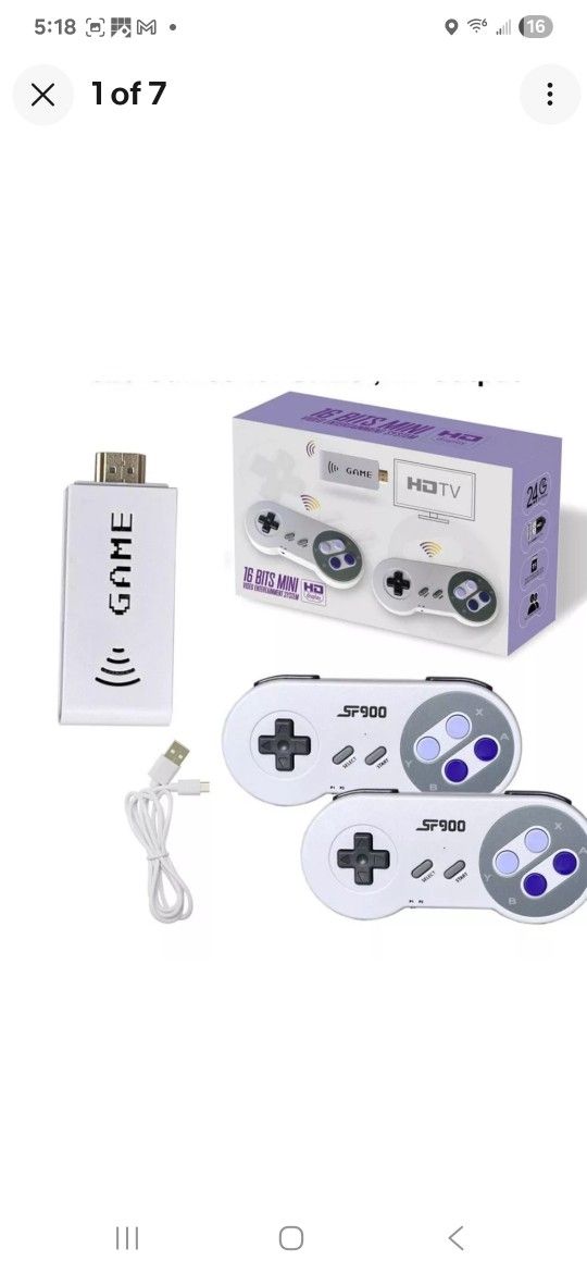 16 Bit Mini Arcade Entertainment System