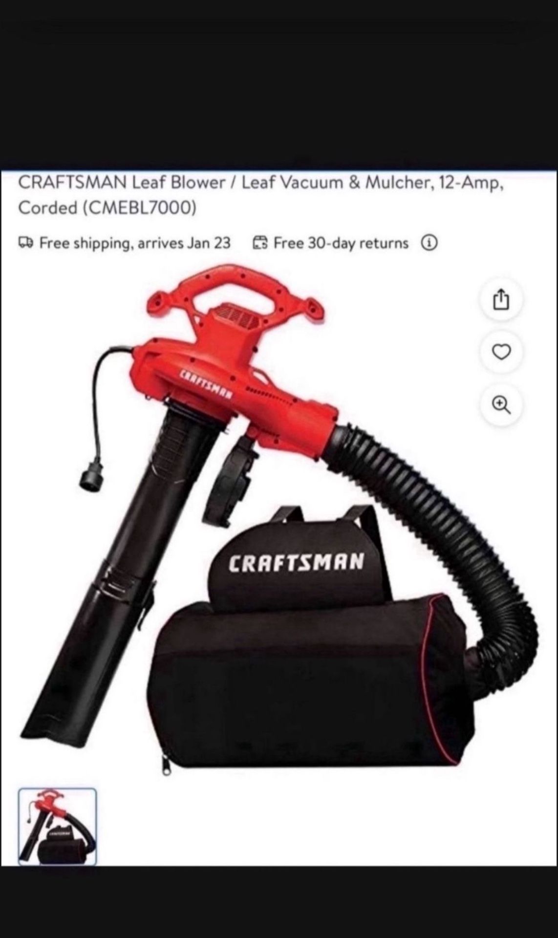 Craftsman Leaf Blower Brand New $100