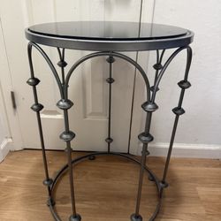 Round Side Metal Table