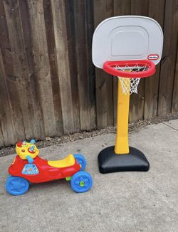 Kids Toddler Toys | vtech tricycle & little tikes basketball hoop