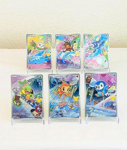 Pokemon First Partner Gen 4 and Gen 7 Illustration Sets