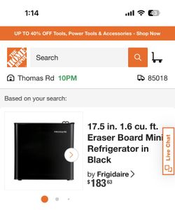 1.6 Cu Ft Frigidaire Mini Fridge