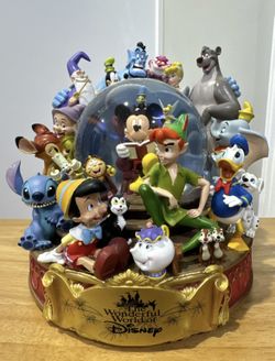Rare The Wonderful World Of Disney Light Up Musical Friend Like Me Snow Globe
