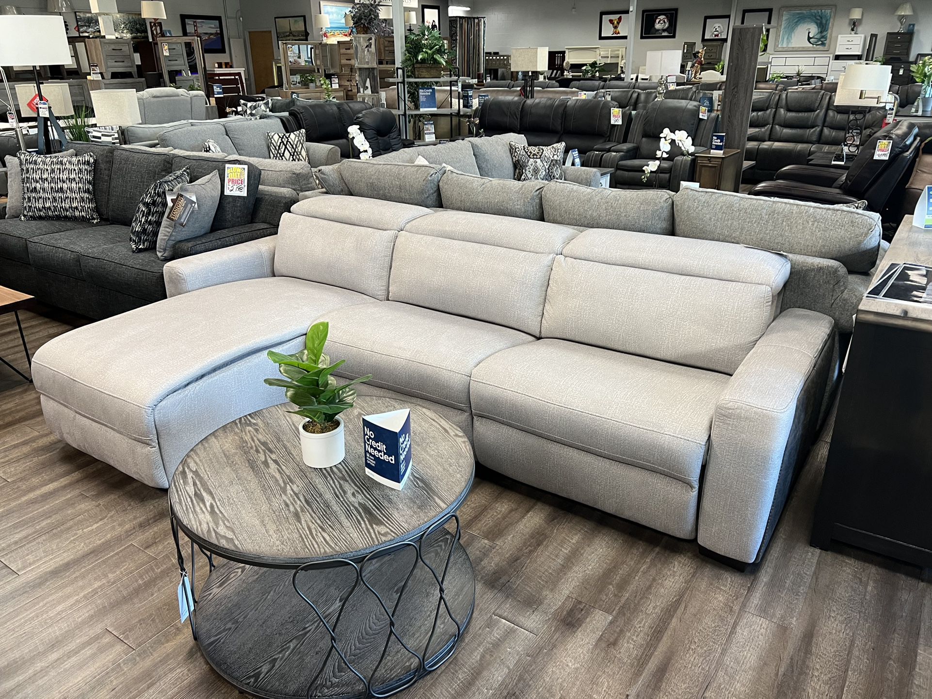 Sofa Chaise Sectional With Sleeper Memory Foam Bed 