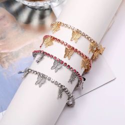 Adjustable 18k Gold Plated Butterfly Choker Necklaces