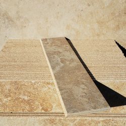 Beige Porcelain Bullnose 13"×3" $2.50  Each 70 Linear Feet Available.