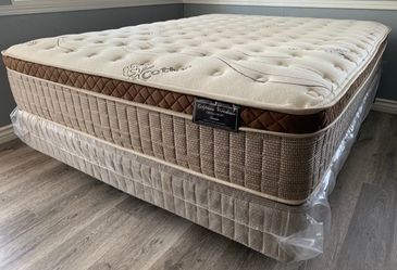 King Organic Cloud Edition Europillow Top 12inch Matres Andboxspring