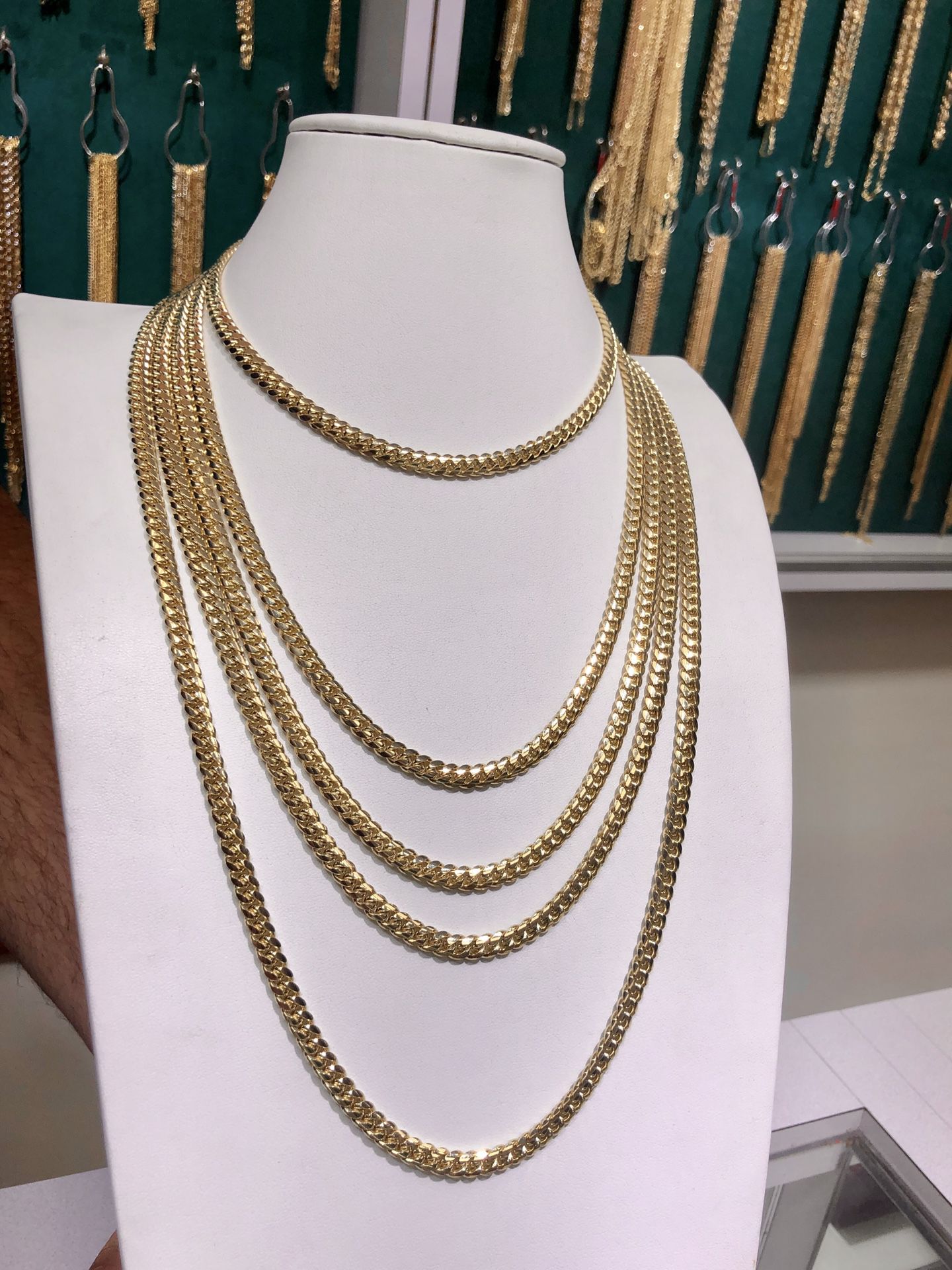 14k Gold Miami Cuban Link Chains-All Sizes