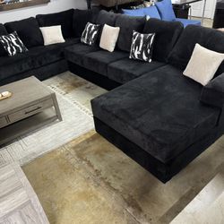 New Black Huge Sectional  
