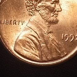 1992 P Penny With Die Crack /Chip And Doubling Errors 