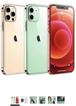 Temdan Ice-Crystal Series Designed for iPhone 12 Case, for iPhone 12 Pro Case, Anti-Scratch Anti-Yellow Ultra-Clear Cover for iPhone 12, Cover for iP