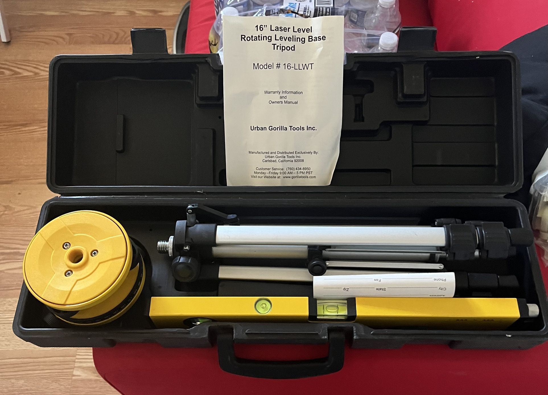 Urban Gorilla Tools 16” Laser Level Rotating Leveling Base Tripod