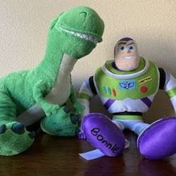 🦖👨‍🚀 New w/o Tags Disney Buzz Lightyear Rex Dinosaur Toy Story Plush Stuffed Animals Toys
