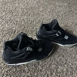 JORDAN 4 BLACK CANVAS