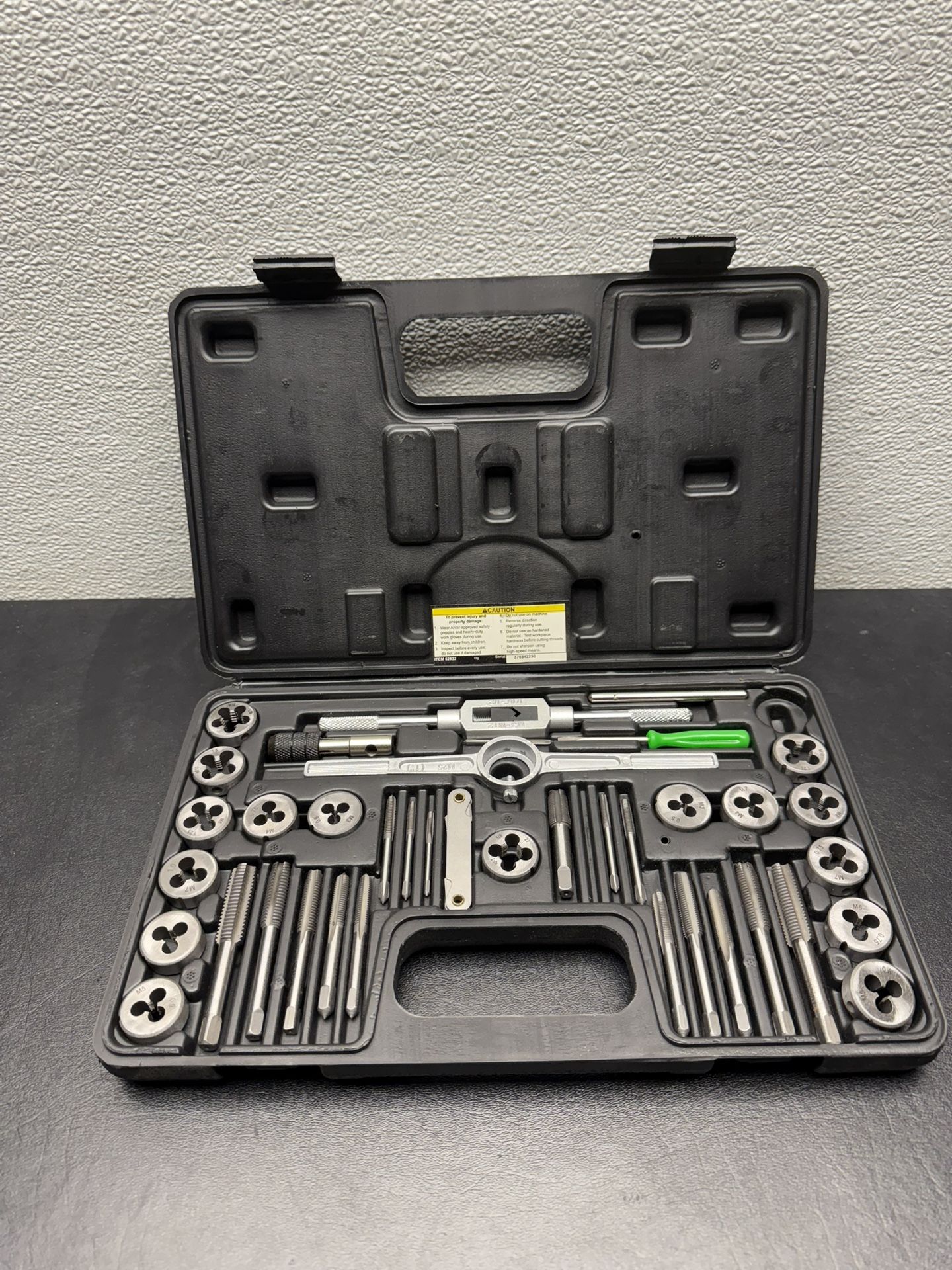 PITTSBURGH Carbon Steel Metric Tap and Die Set, 40 Piece
