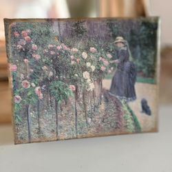 Impressionist Garden Scene Canvas Print