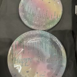 169pcs Glitter and Diamond Birthday Party Supplies Decorations 