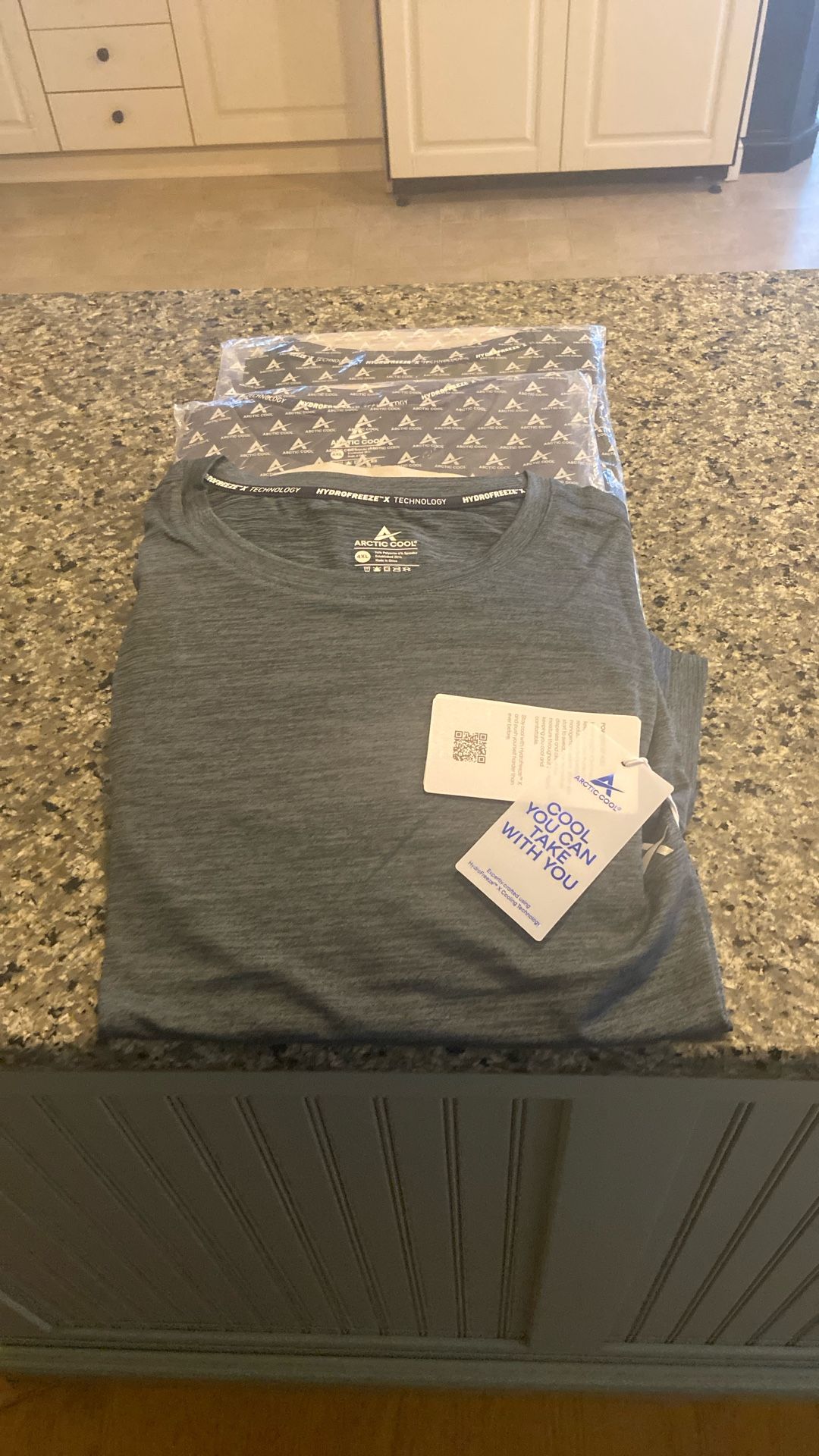 Three 4XL Arctic Cool Men’s Short Sleeved T Shirts