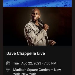DAVE CHAPPELLE FLOOR SEATS MSG