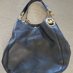 Leather Shoulder Bag - Michael Kors