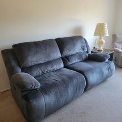 Dual Seat Power Reclining Couch 