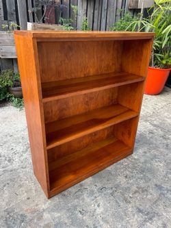 Vintage Late Mid Century Solid Pine Bookcase 1970’s