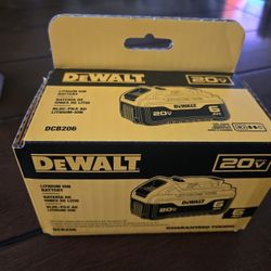 Dewalt 20 V.  6 AH Battery  New