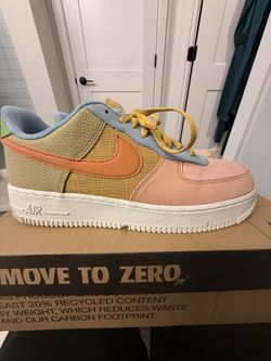 Size 10 Nike Air Force 1 '07 LV8 NN Sun Club Sanded Gold Multi Men's Sneakers