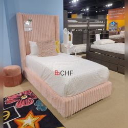 Twin / Full Size Fabric Bed Frame  / Colors Available 