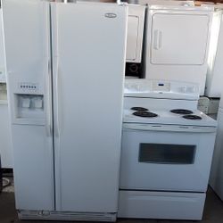 WHIRLPOOL REFRIGERATOR AND ELECTRIC STOVE , FREE DELIVERY AND INSTALLATION,  30 DAYS WARRANTY 