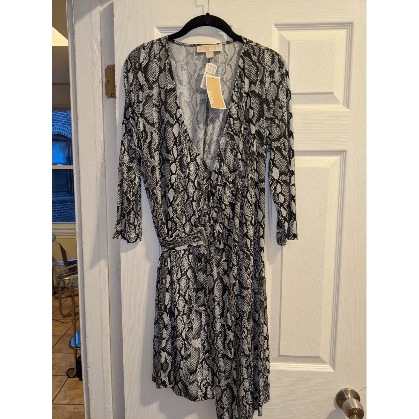 Michael Kors Snake Print Wrap Dress