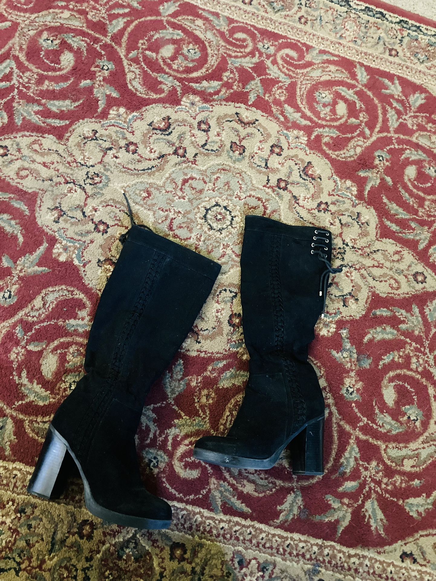 Black Knee High Boots | Size 7.5