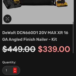 Dewalt Angle Finish Nailer Kit