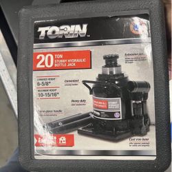 Torin Black 20-Ton Steel Hydraulic Bottle jack