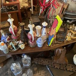Vintage Lamps & Glassware Home Decor