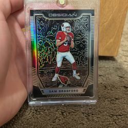 Sam Bradford 2018 Panini Obsidian Electric Etch Green /50