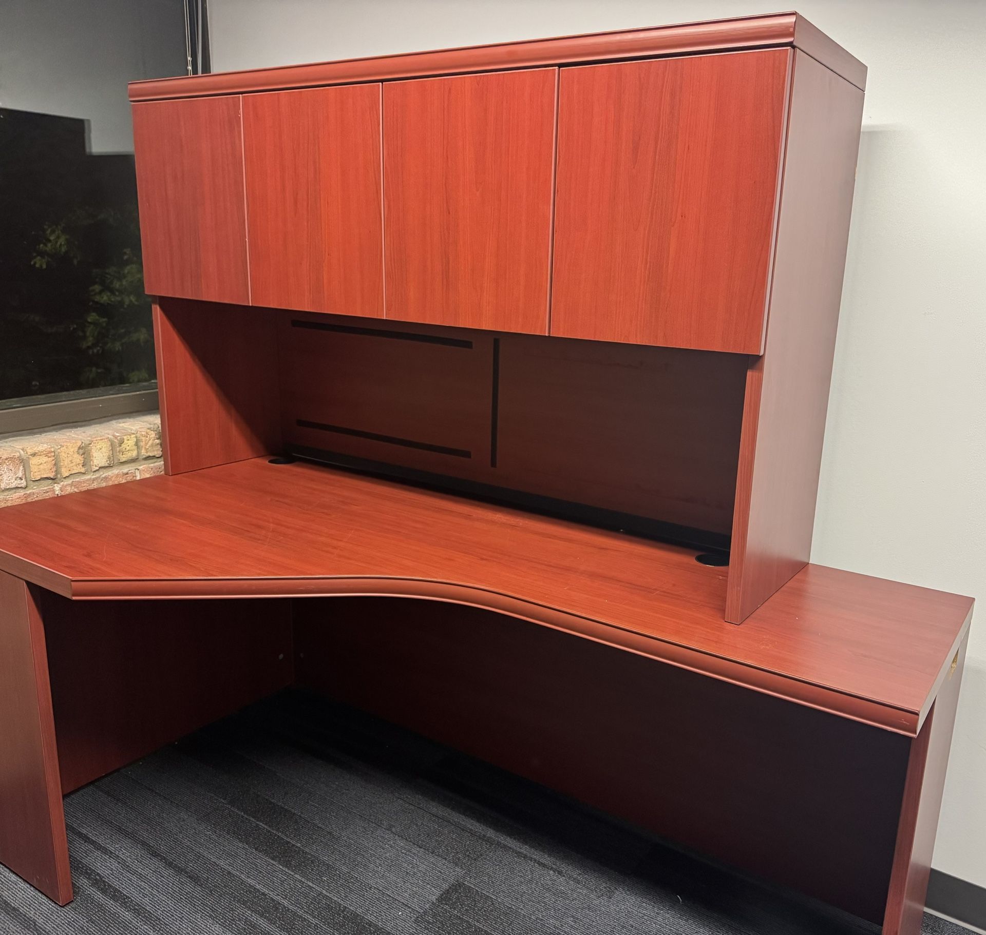 Free Corner Desk - Cherry Wood