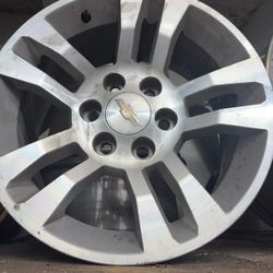 2 sets of 4 rims with different designs / $590 per set. Original, 2019 Tahoe.