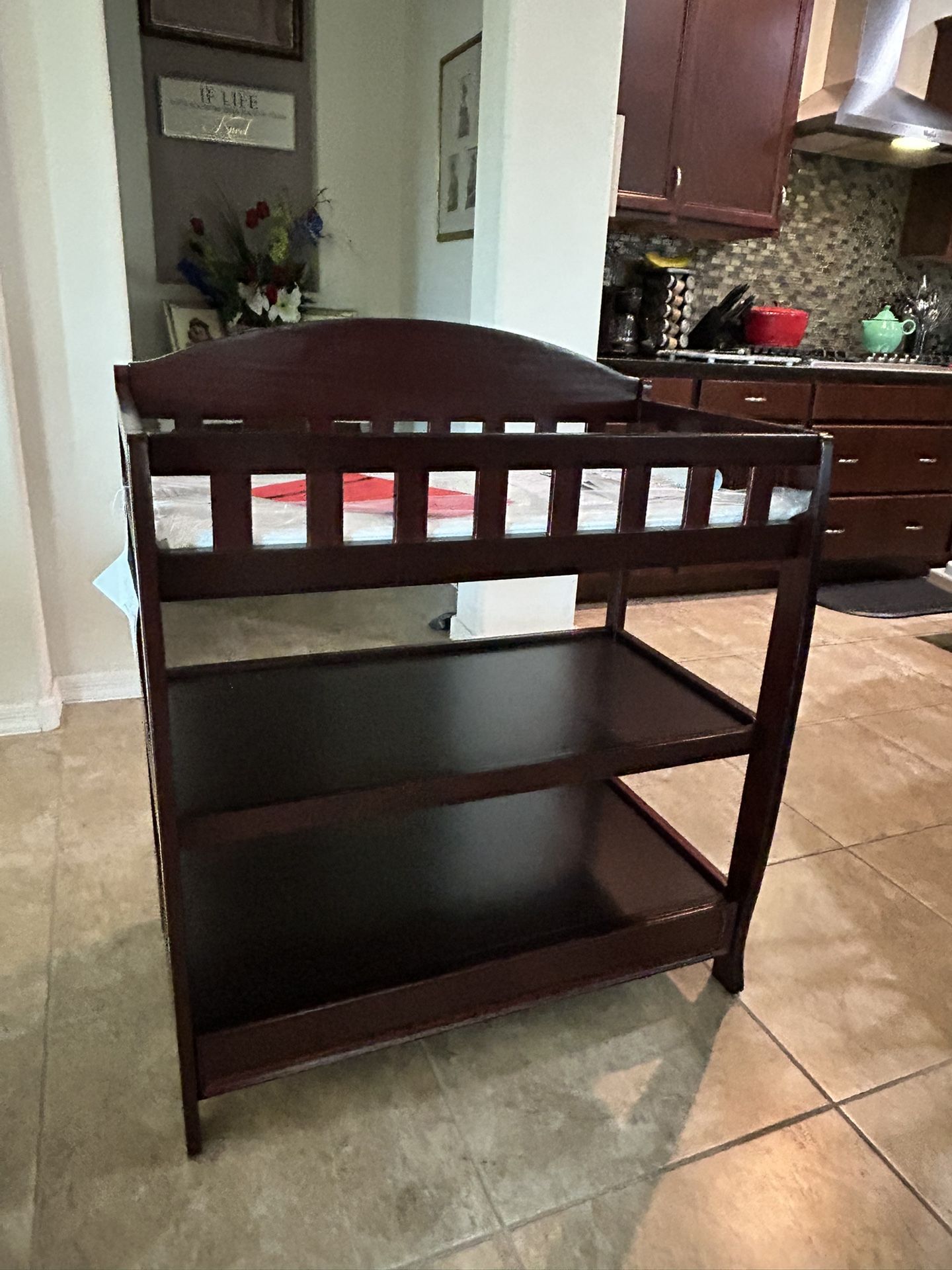 WEEKEND SPECIAL!!! $45: Delta Children Infant Changing Table with Pad, Espresso Cherry
