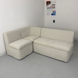 Castlery "Callie" Slipcover L-Shaped Storage Banquette