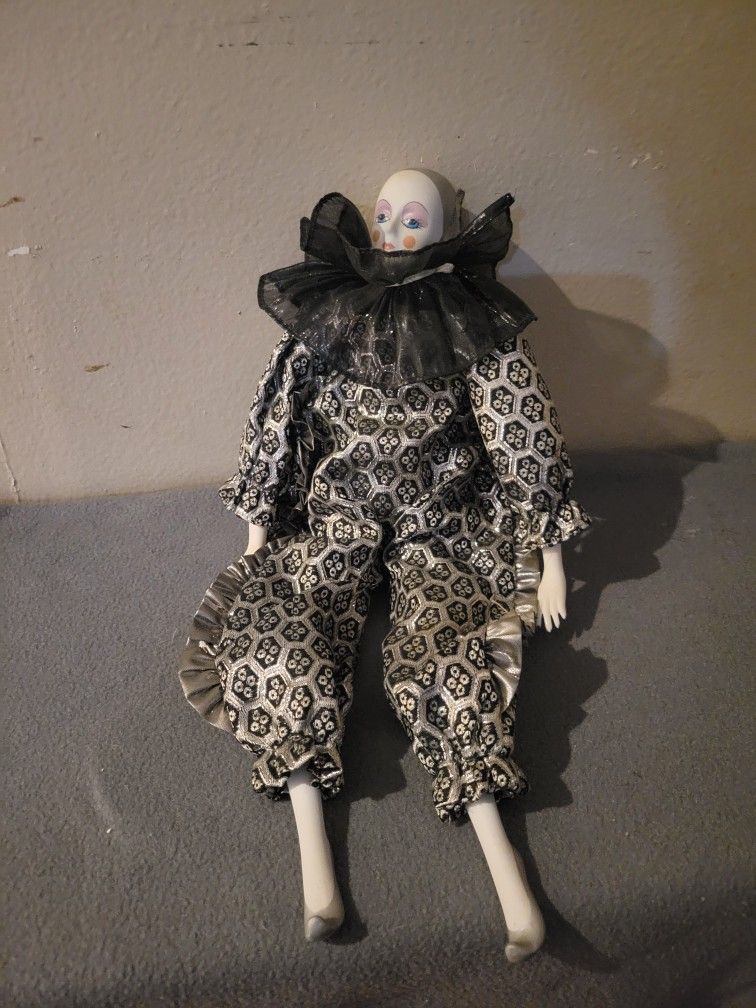 Jester/mardi Gras Porcelain Doll