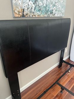 Queen headboard and bed frame