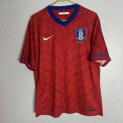 South Korea Team Jersey Mens Large Red Nike 2010 2011 Football Asia