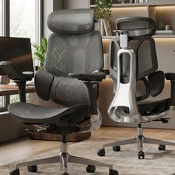 Hbada E3 Ergonomic Office Chair, Big and Tall Office Chair - with 3-Zone Dynamic Lumbar Support, 4D Adjustable Headrest, 6D Adjustable Armrests, S