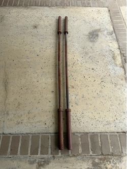 Olympic barbells used outdoors