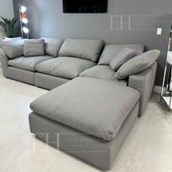 Grey Cloud 4 Piece Sofa Sectional 