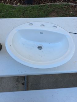 New American standard over mount oval sink
