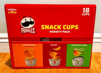 Pringles Snack Cups Variety Pack Potato Crisps Chips - 12.9oz/18ct