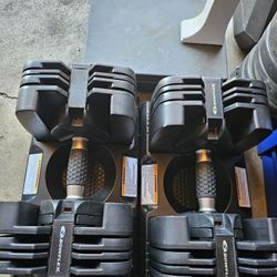 Pair Of Adjustable Bowflex Dumbbells 60lbs 