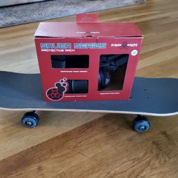 Child skateboard and safety pads